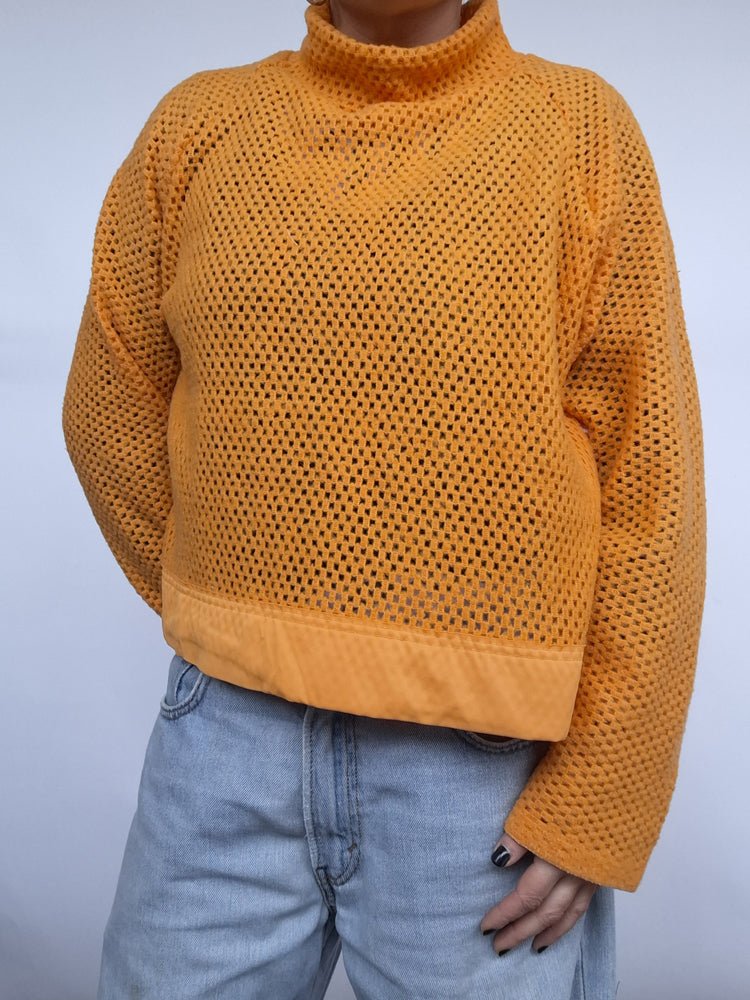 Retro Orange Blanket Jumper