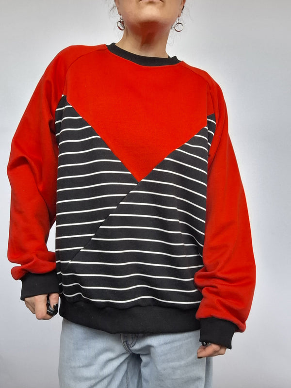 Red Stripe Sweatshirt