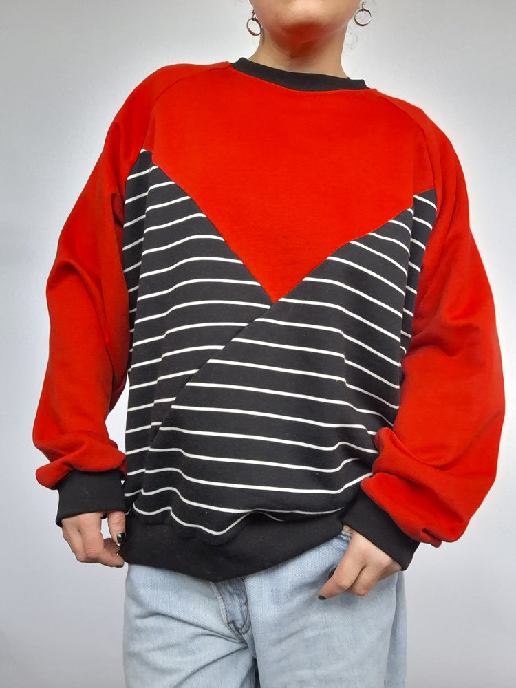 Red Stripe Sweatshirt