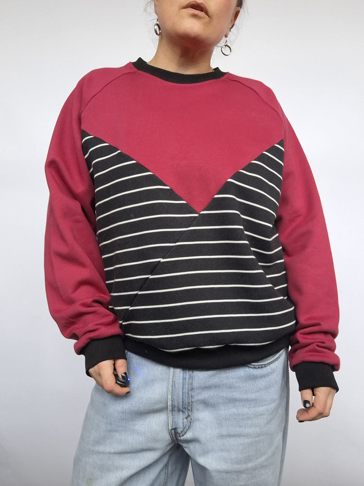 Pink Stripe Sweatshirt