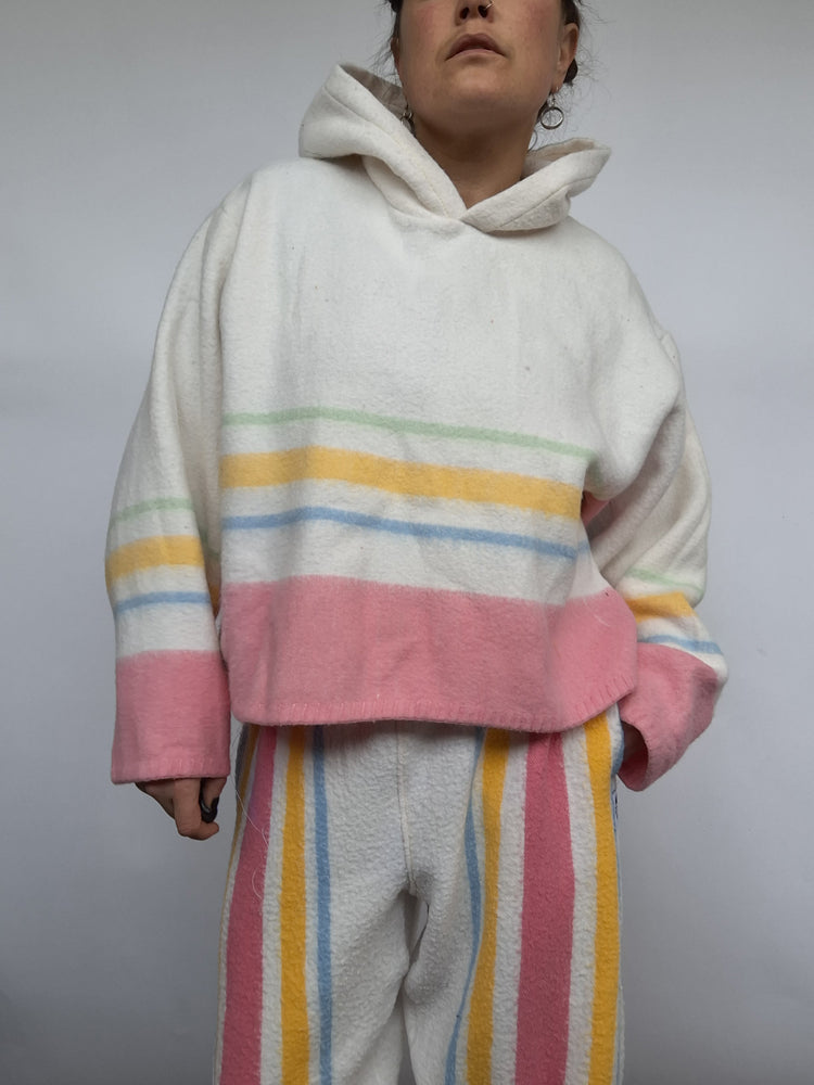 Rainbow Stripe Blanket Hoodie
