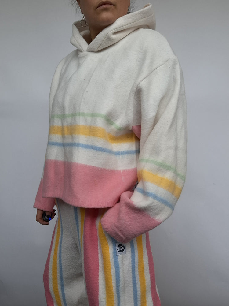 Rainbow Stripe Blanket Hoodie