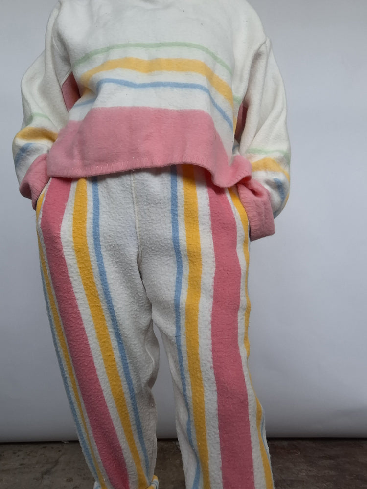 Rainbow Stripe Blanket Joggers