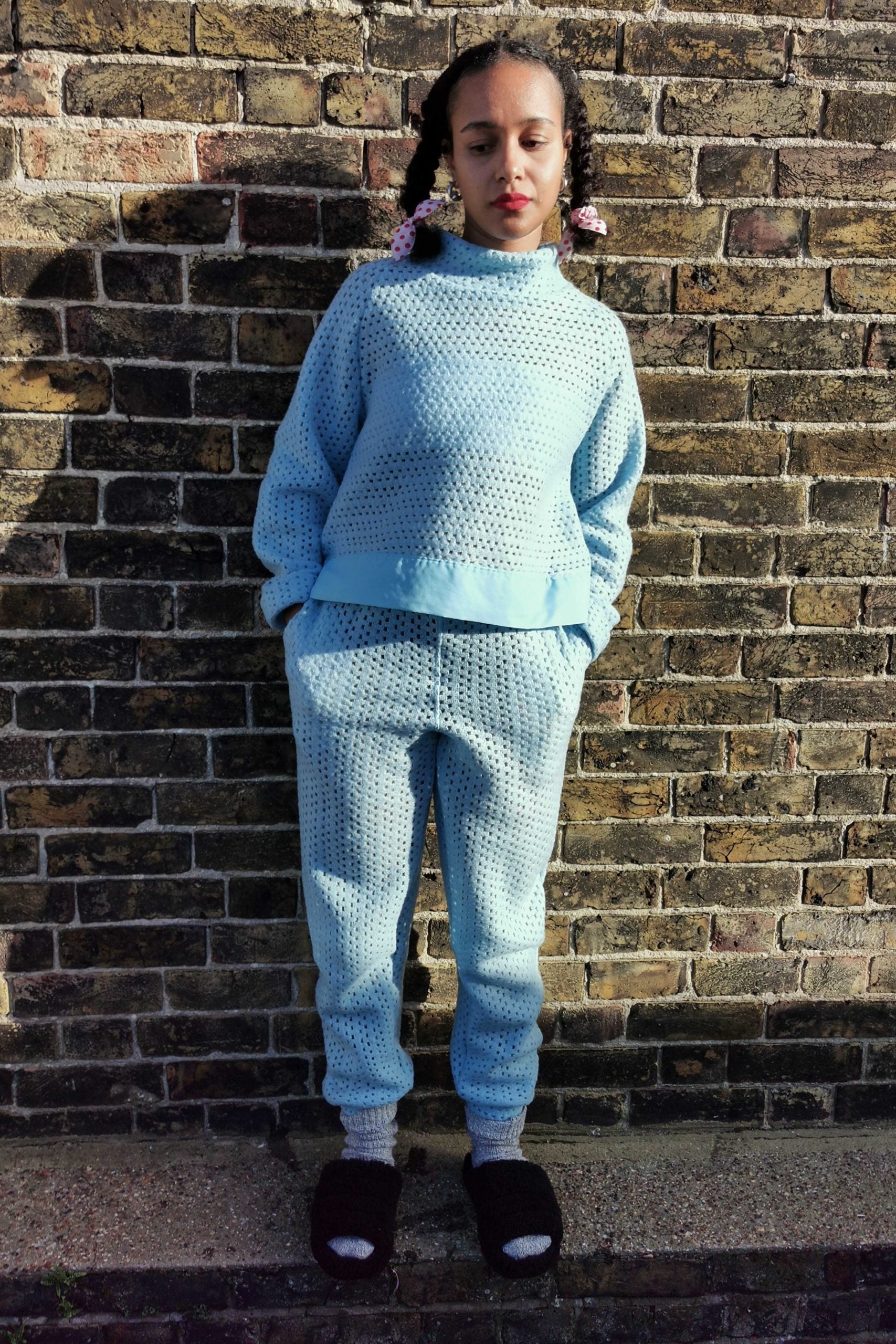 Blue Honeycomb Jumper