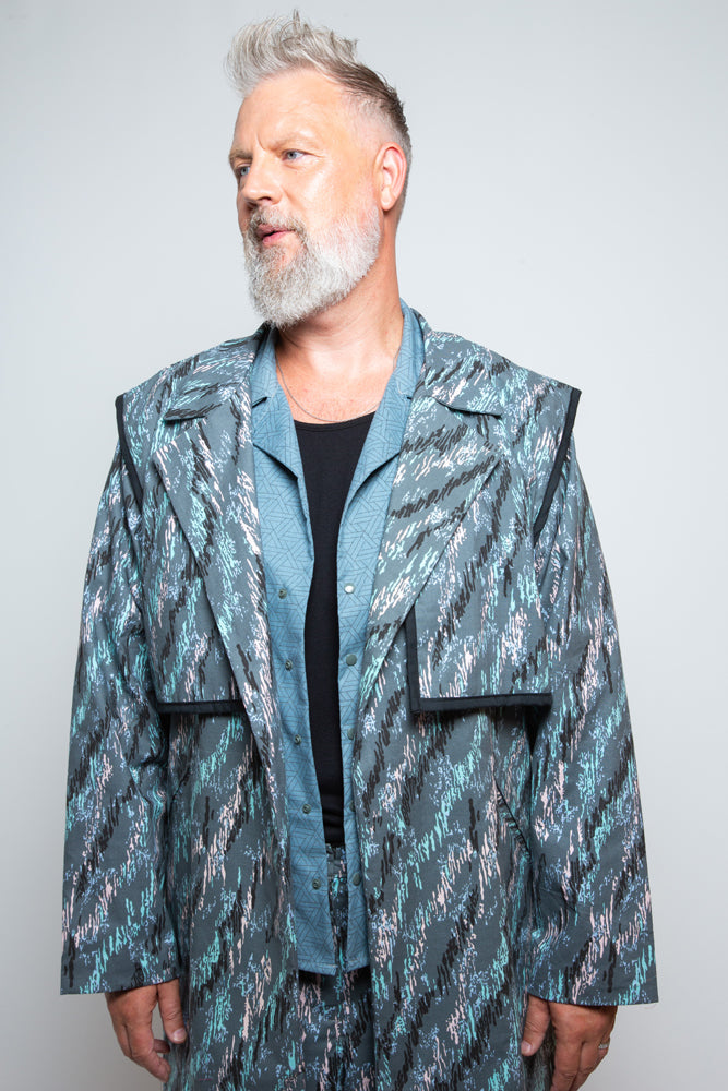 Scribble Trench Coat