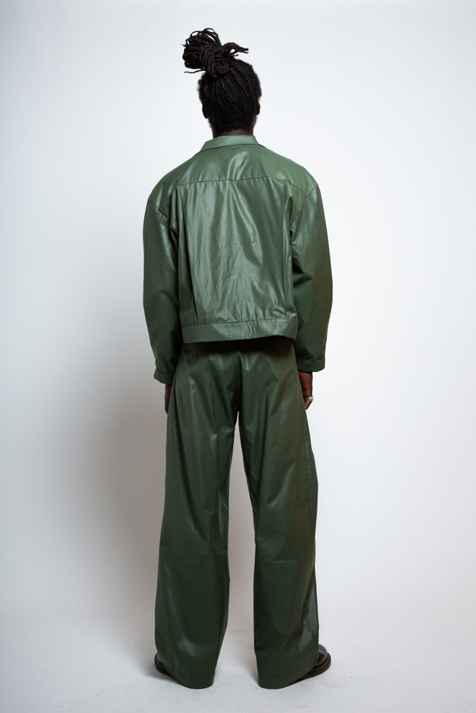 Khaki Pleat Slacks