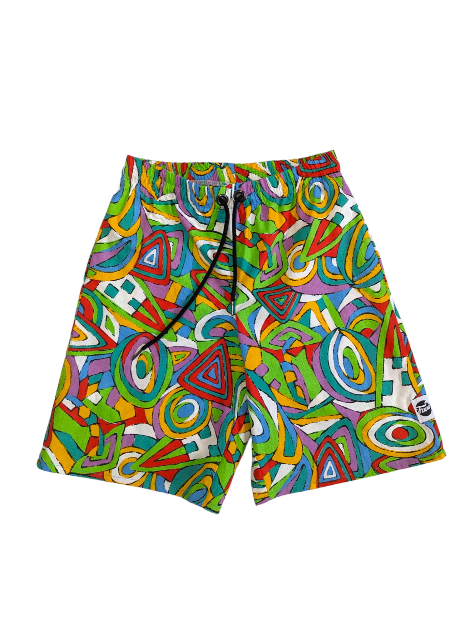 Green Abstract Shorts