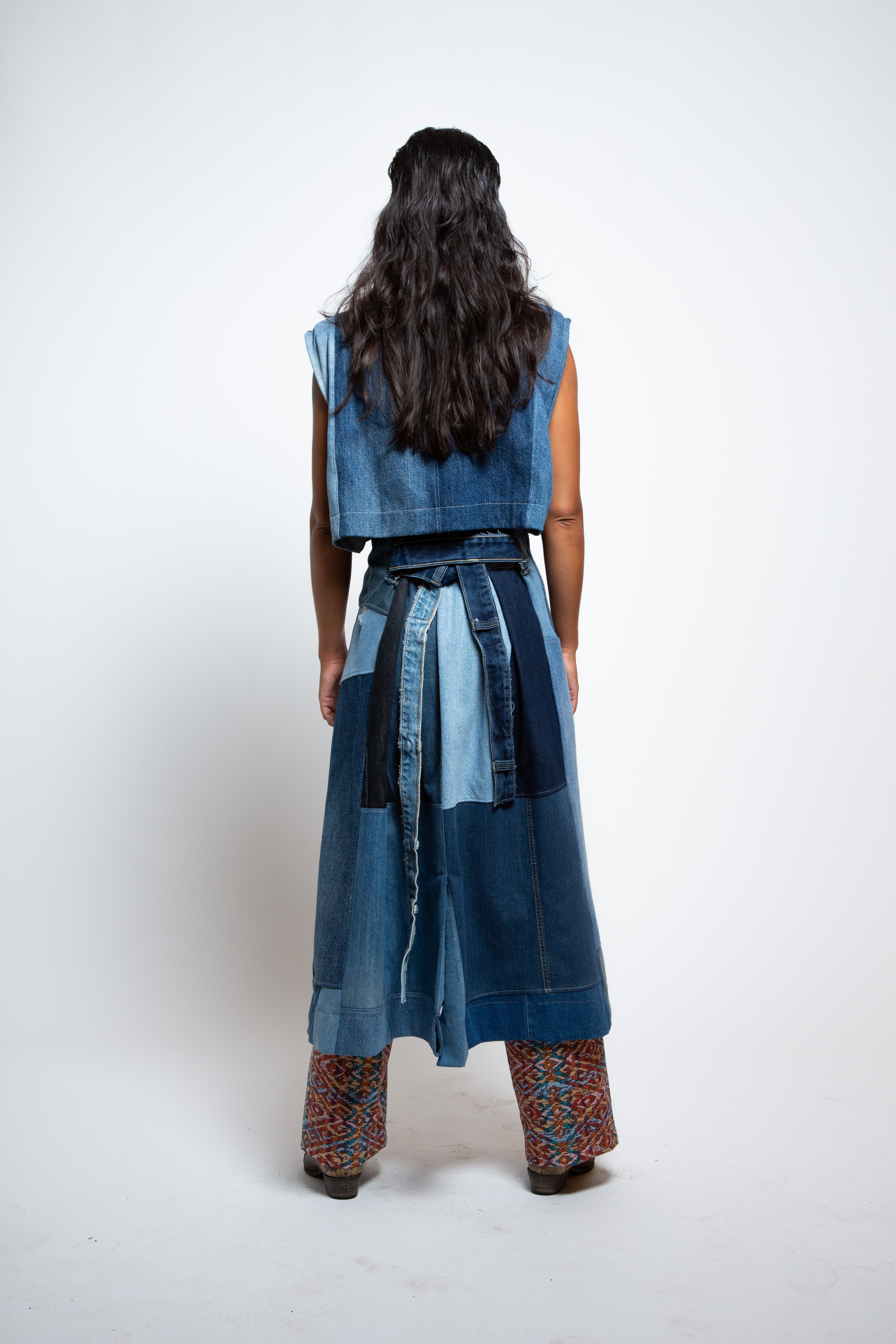 Denim Sleeveless Trench