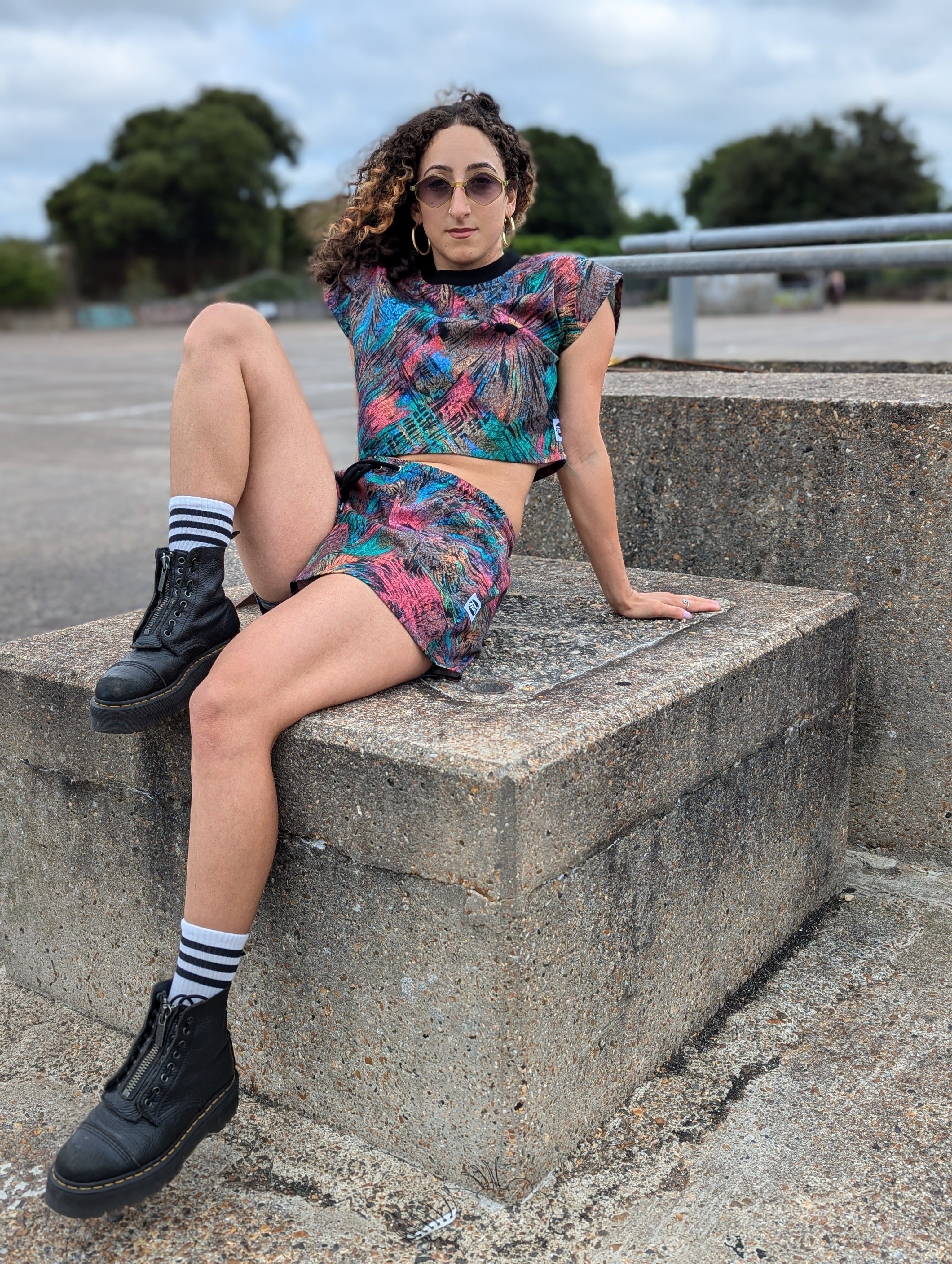 Peacock Crop Tee